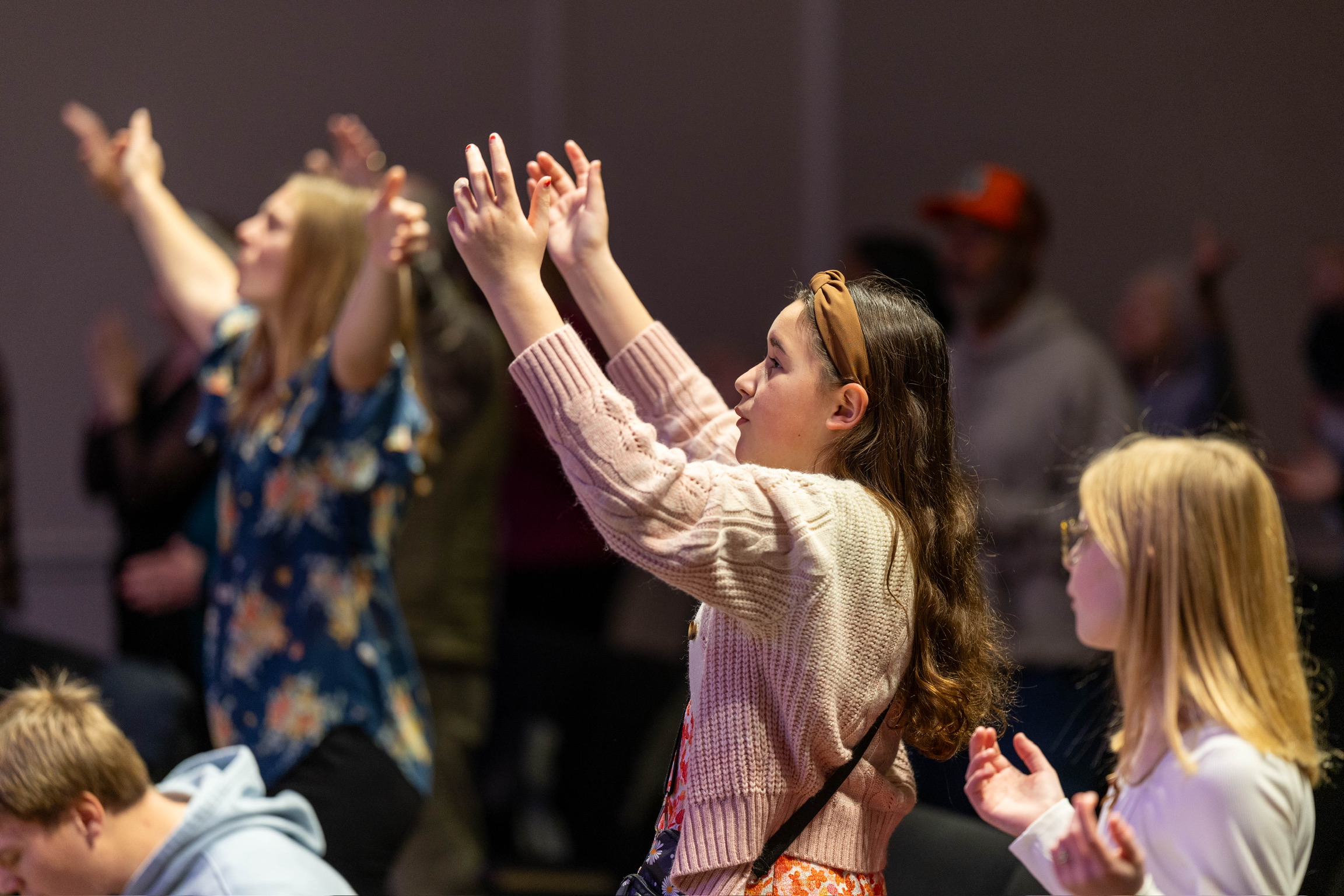 Congregation worshipping together